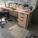 Blonde Straight Office Desk w/ Drawer Storage 71" x 30"